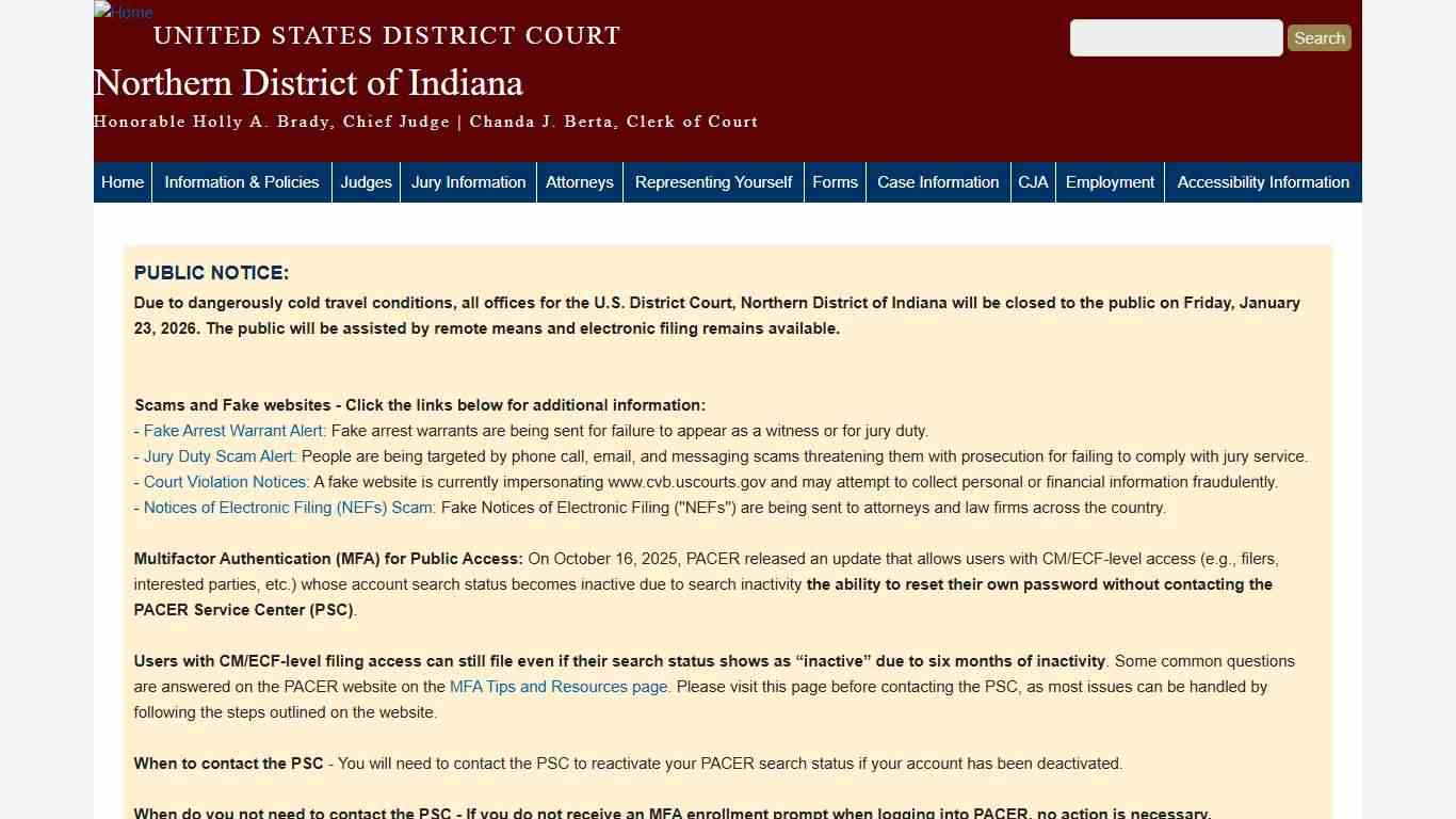 Northern District of Indiana United States District Court